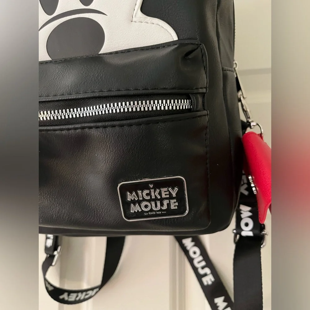 Disney Mickey Mouse 3D Character Ears Faux Leather Mini Backpack Purse